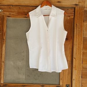 Women's white,  sleeveless blouse.  Cato brand.  Size XL
